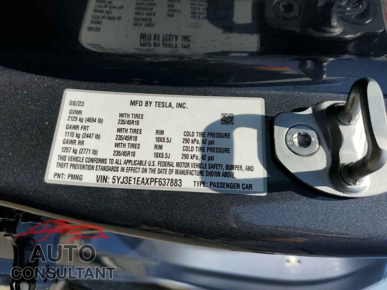TESLA MODEL 3 2023 - 5YJ3E1EAXPF637883