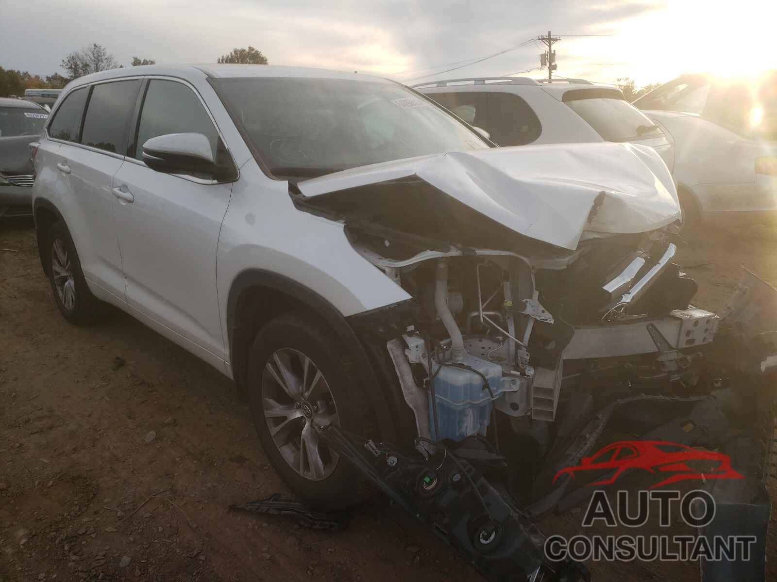 TOYOTA HIGHLANDER 2016 - 5TDBKRFH1GS335053