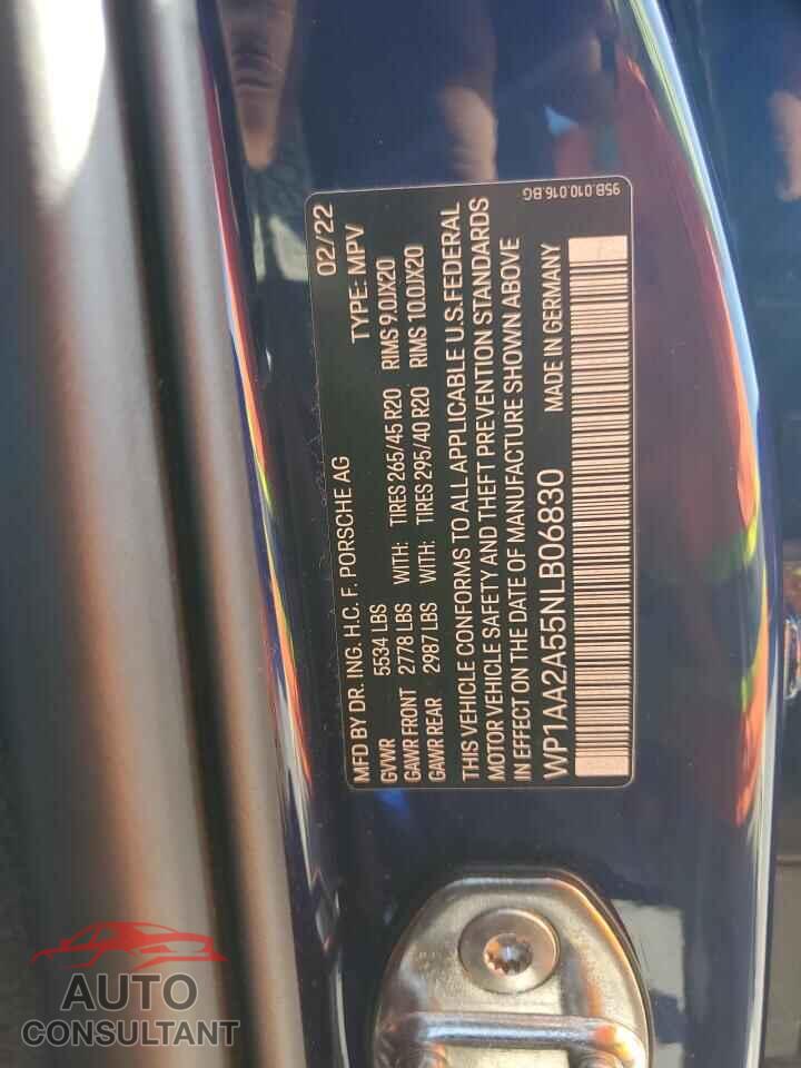 PORSCHE MACAN 2022 - WP1AA2A55NLB06830