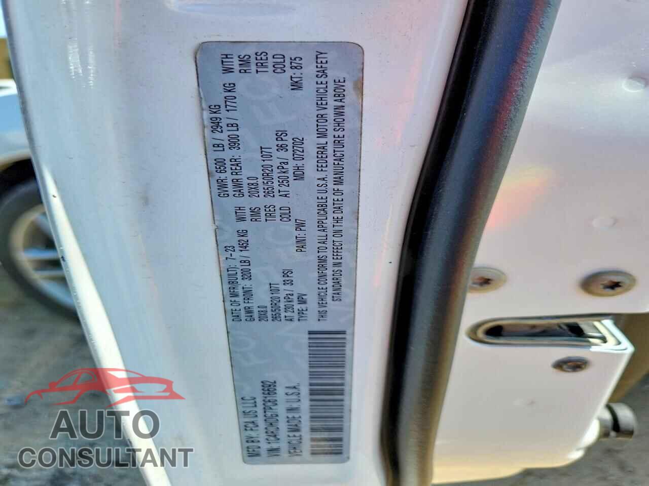 DODGE DURANGO 2023 - 1C4RDHDG7PC616692