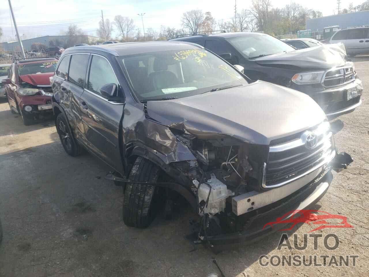 TOYOTA HIGHLANDER 2016 - 5TDJKRFH3GS236665