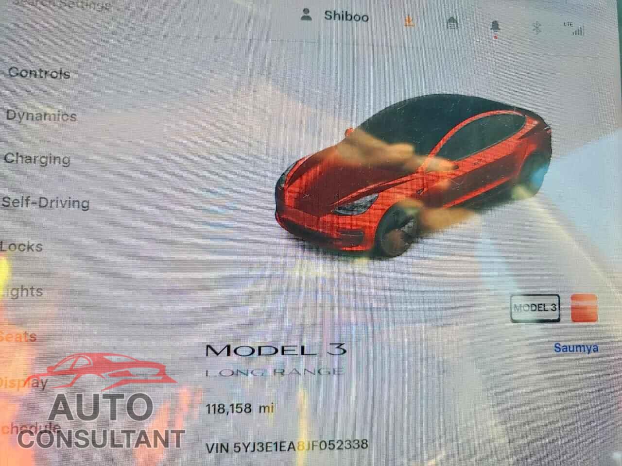TESLA MODEL 3 2018 - 5YJ3E1EA8JF052338