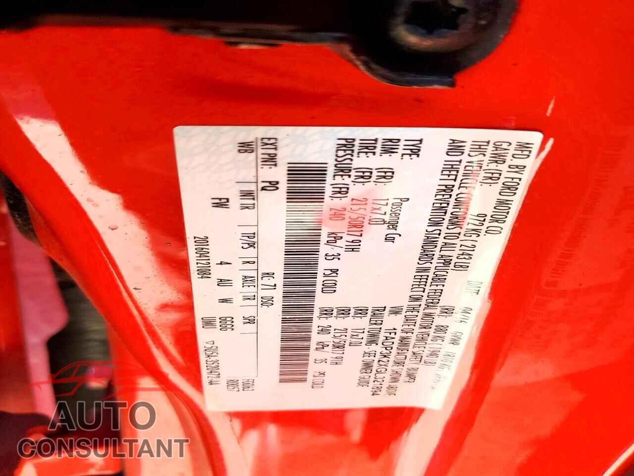 FORD FOCUS 2016 - 1FADP3K2XGL321894