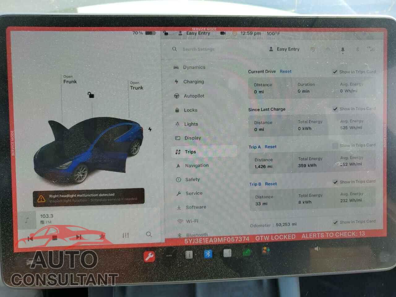 TESLA MODEL 3 2021 - 5YJ3E1EA9MF057374