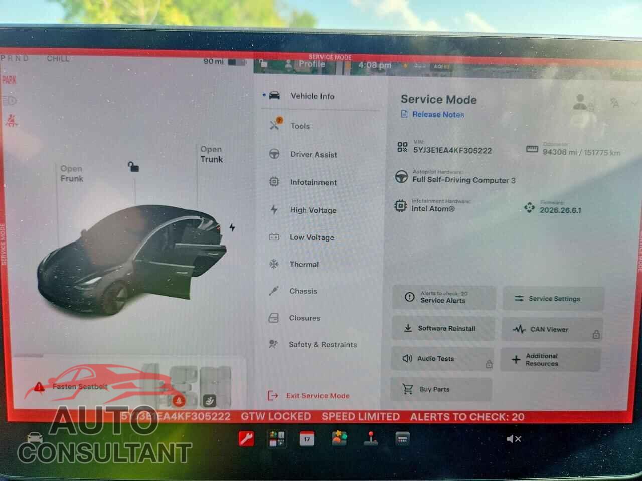 TESLA MODEL 3 2019 - 5YJ3E1EA4KF305222
