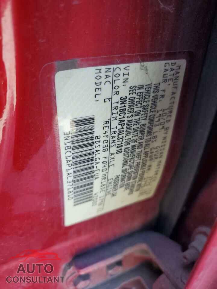NISSAN VERSA 2010 - 3N1BC1AP1AL371810