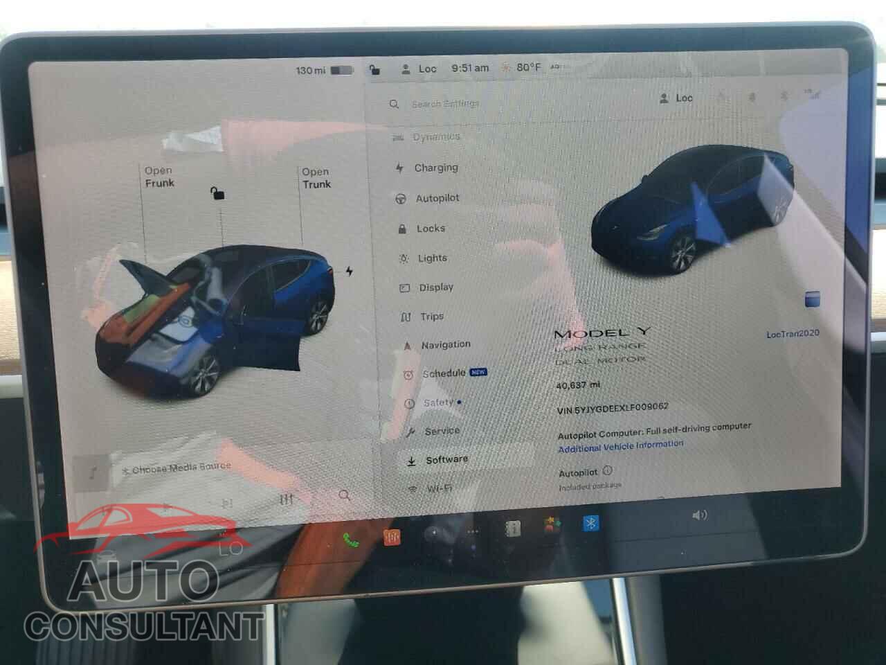 TESLA MODEL Y 2020 - 5YJYGDEEXLF009062