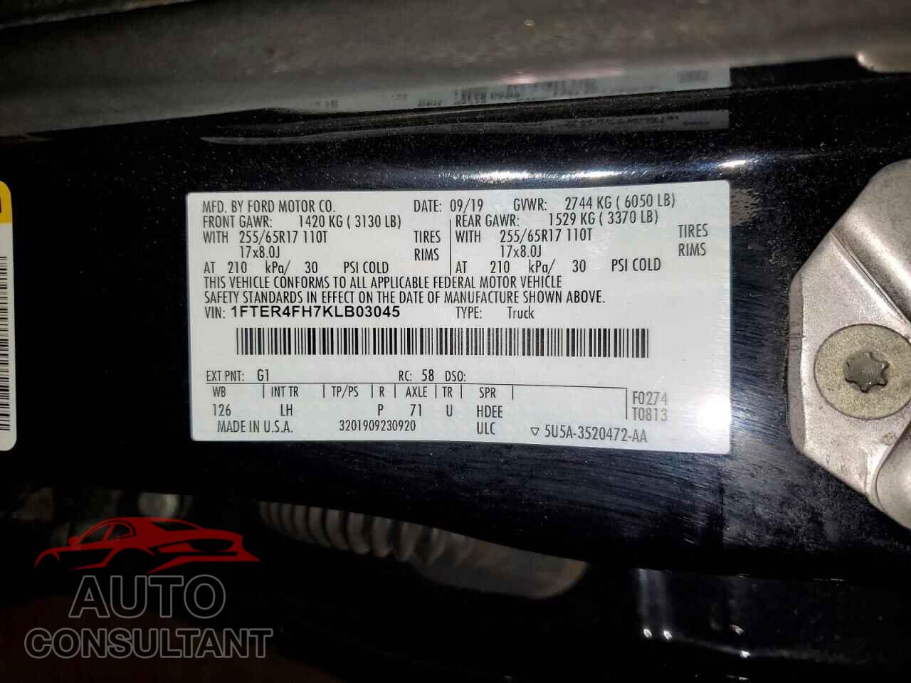 FORD RANGER 2019 - 1FTER4FH7KLB03045