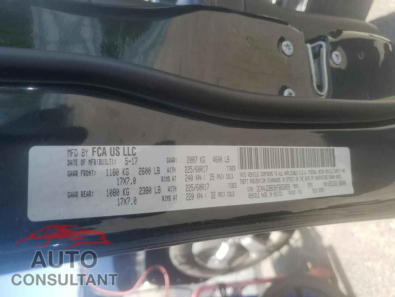 JEEP COMPASS 2017 - 3C4NJDBB3HT665059