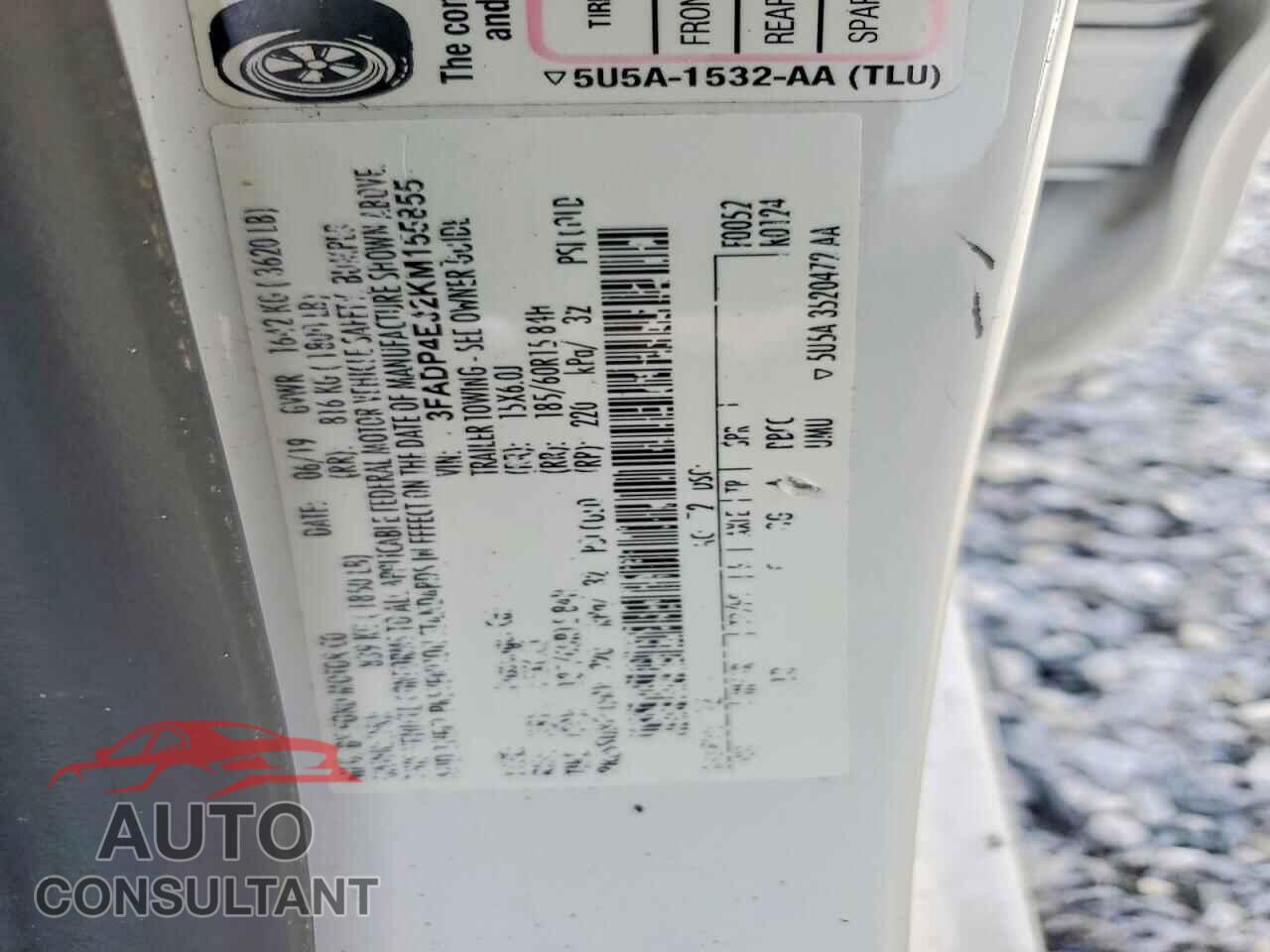 FORD FIESTA 2019 - 3FADP4EJ2KM155855