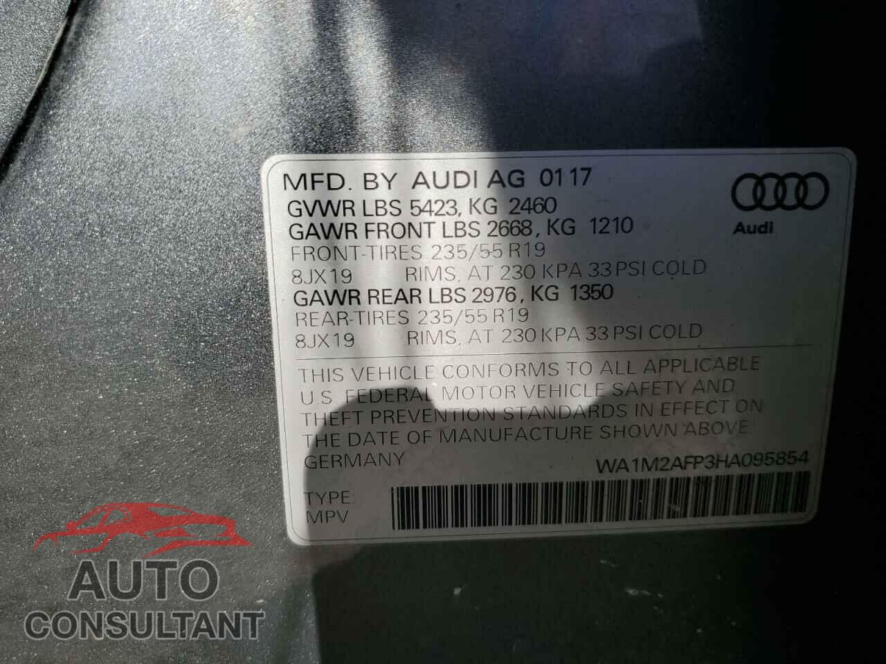 AUDI Q5 2017 - WA1M2AFP3HA095854