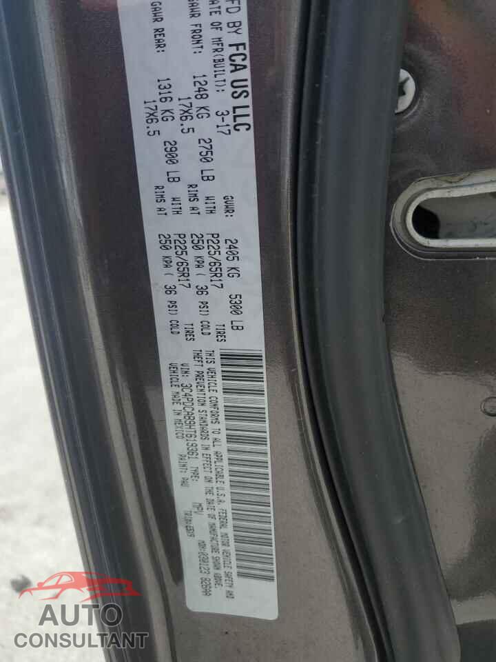DODGE JOURNEY 2017 - 3C4PDCAB9HT619361