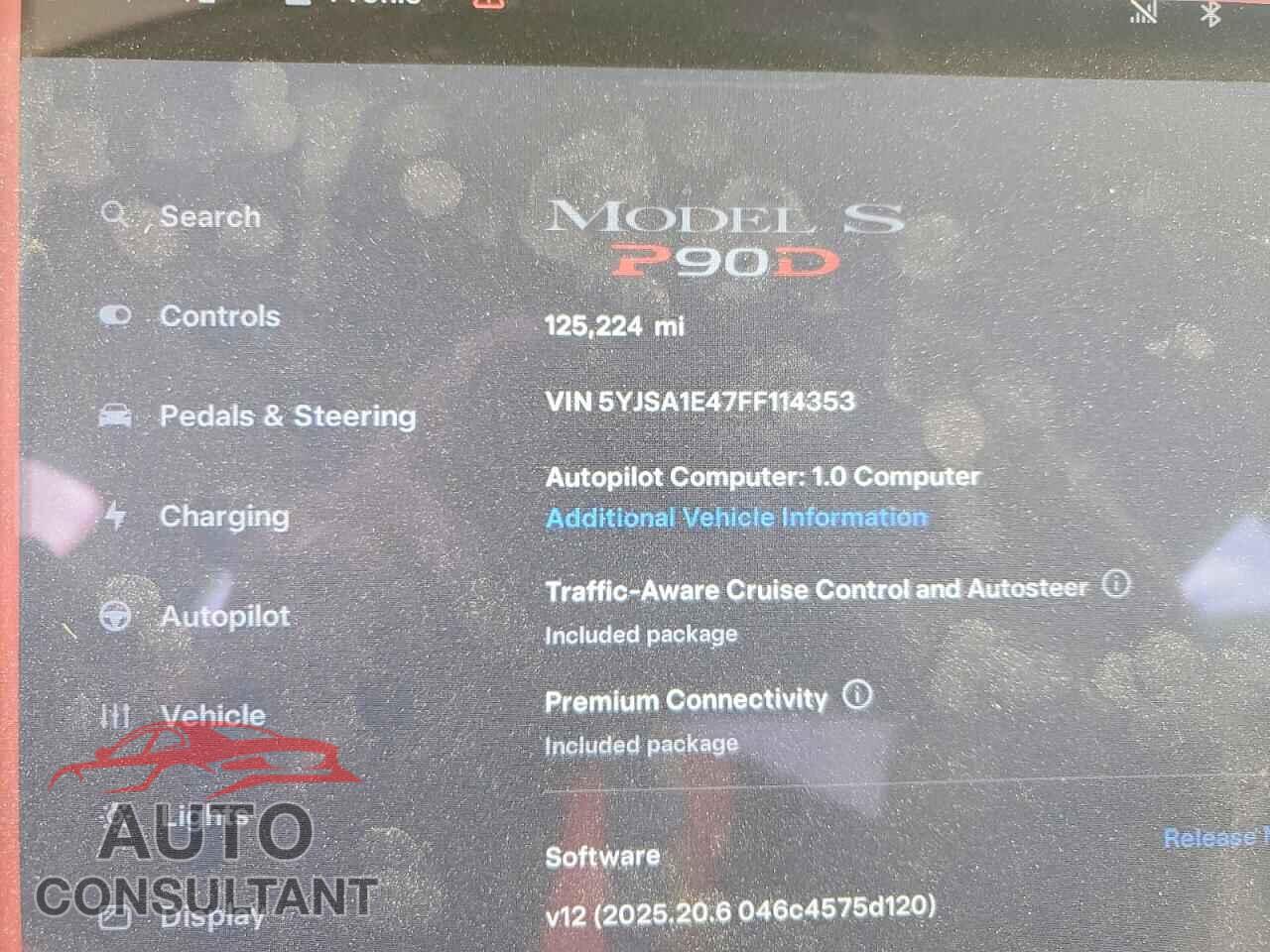 TESLA MODEL S 2015 - 5YJSA1E47FF114353