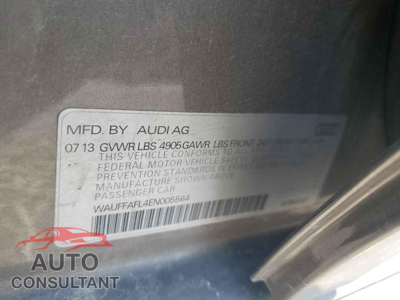 AUDI A4 2014 - WAUFFAFL4EN005564