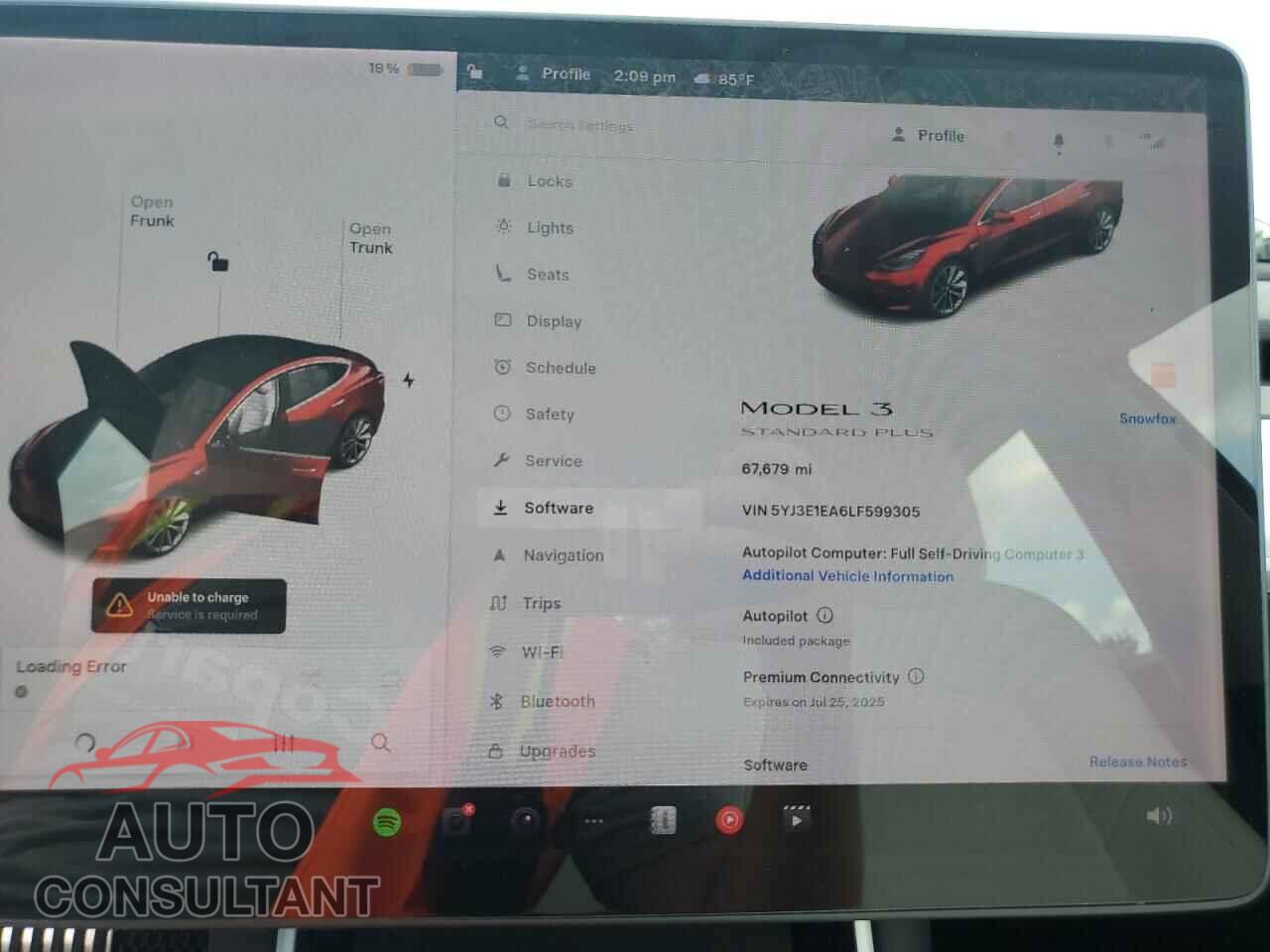TESLA MODEL 3 2020 - 5YJ3E1EA6LF599305