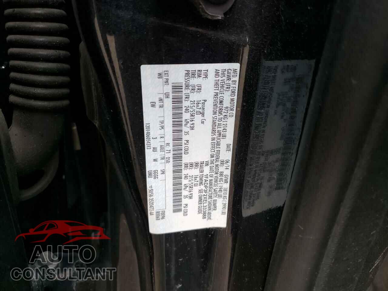 FORD FOCUS 2014 - 1FADP3F2XEL333888