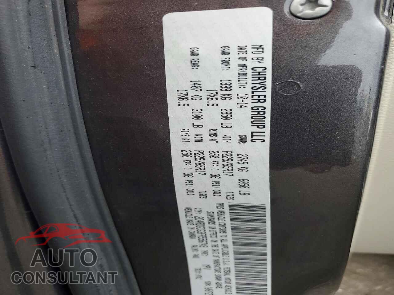 DODGE CARAVAN 2015 - 2C4RDGCG3FR556749