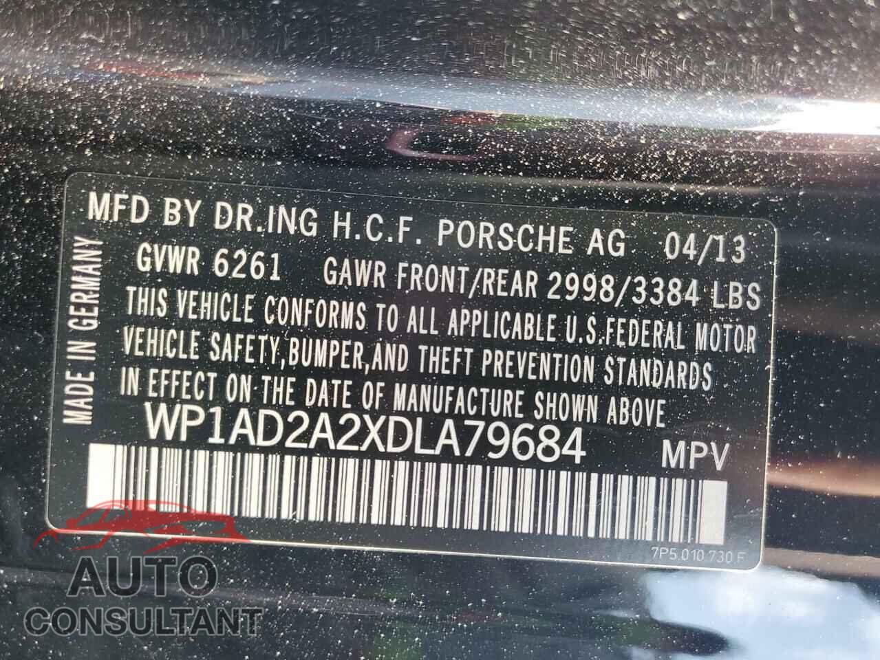 PORSCHE CAYENNE 2013 - WP1AD2A2XDLA79684