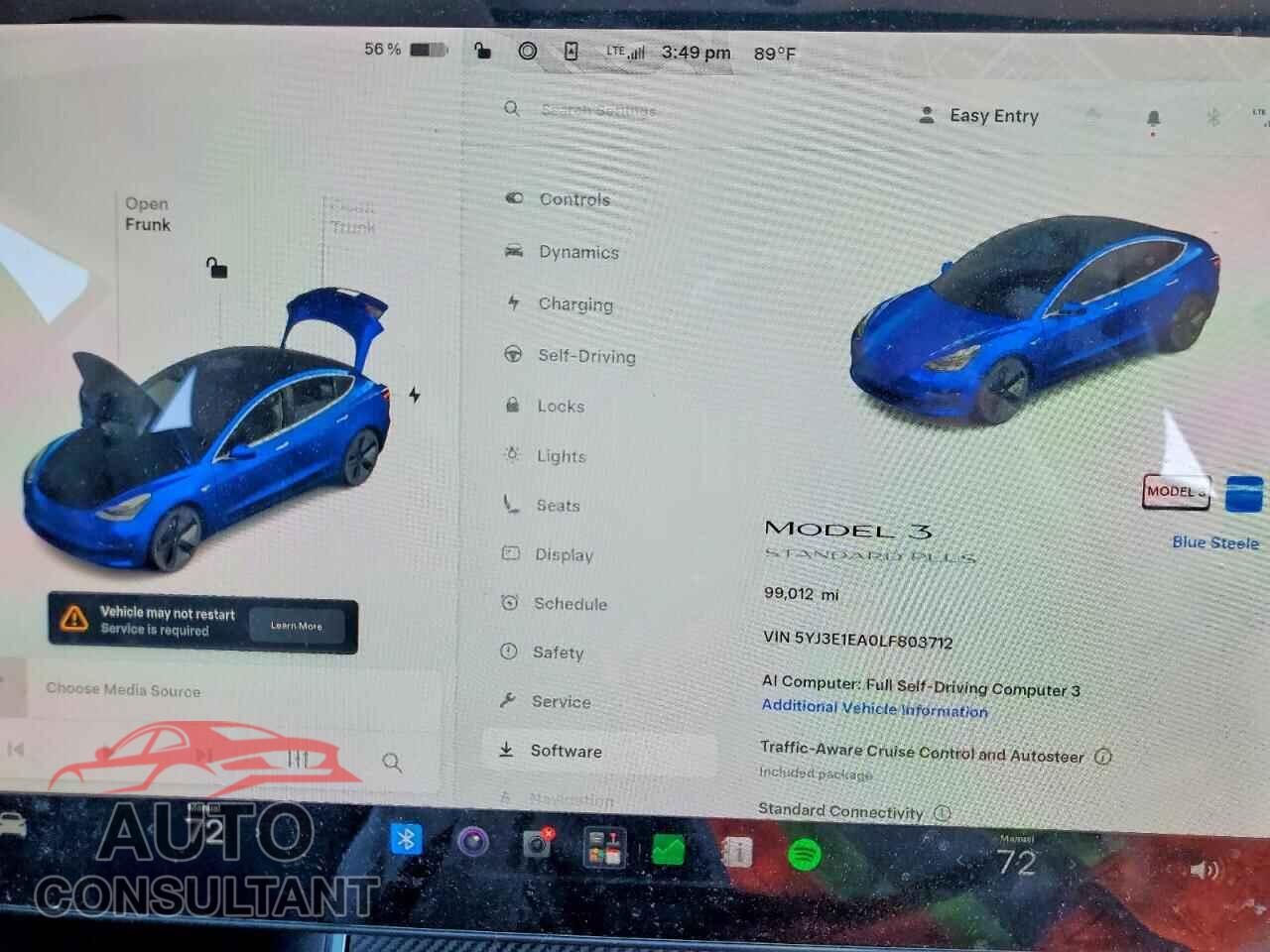 TESLA MODEL 3 2020 - 5YJ3E1EA0LF803712