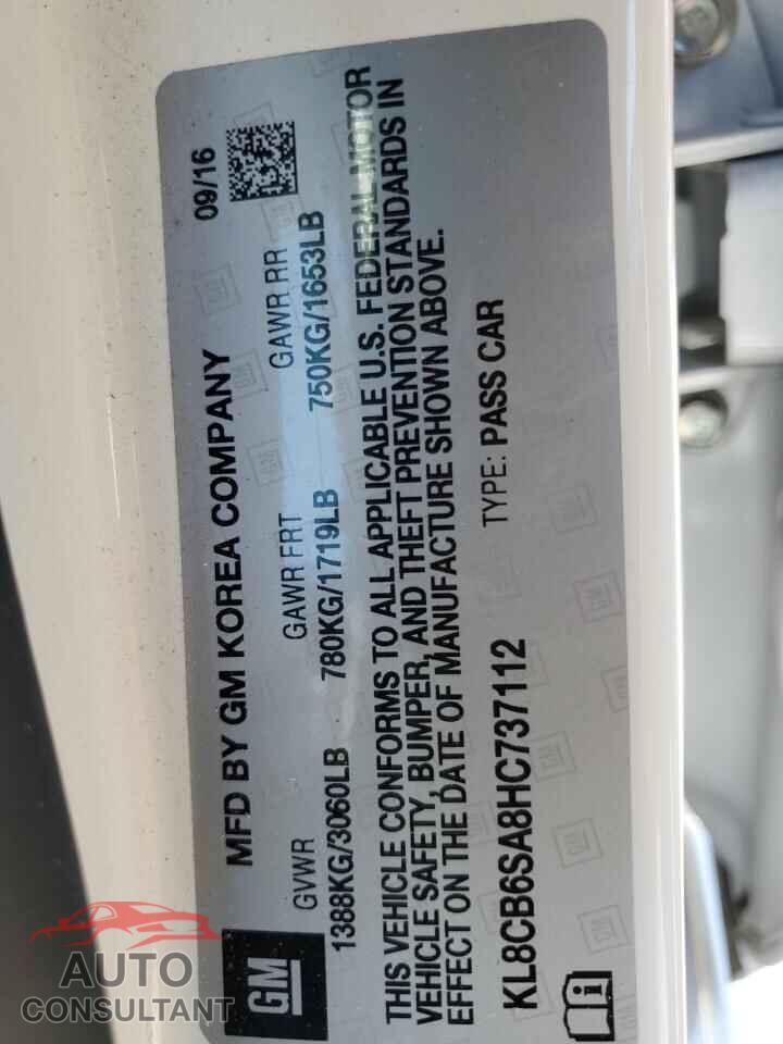 CHEVROLET SPARK 2017 - KL8CB6SA8HC737112