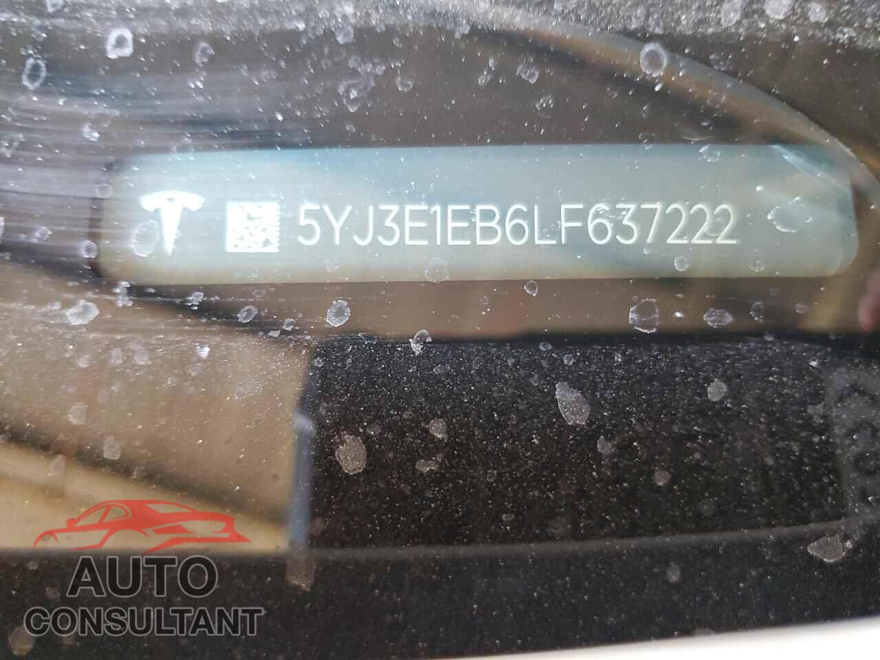 TESLA MODEL 3 2020 - 5YJ3E1EB6LF637222