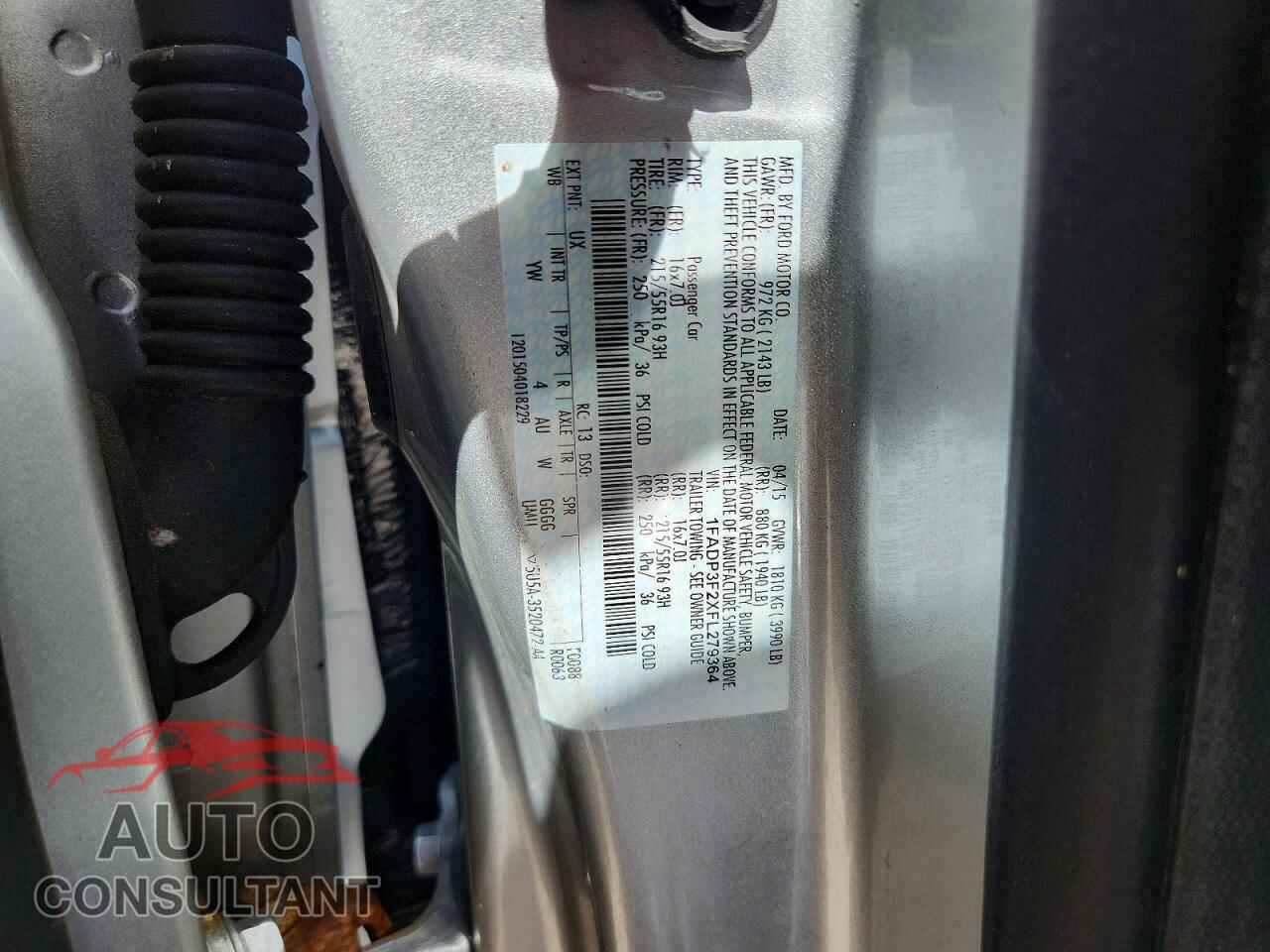 FORD FOCUS 2015 - 1FADP3F2XFL279364