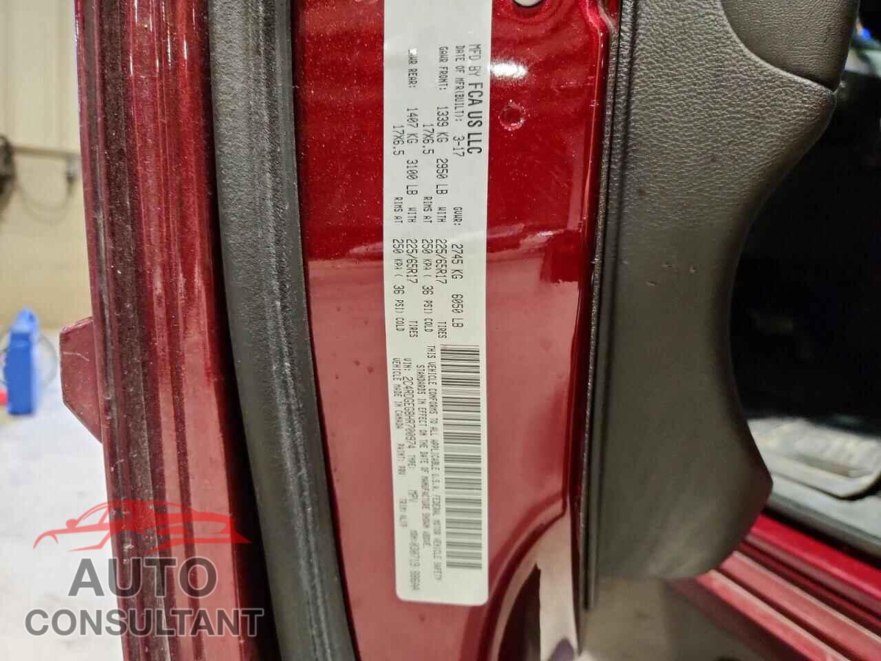 DODGE CARAVAN 2017 - 2C4RDGEG8HR700974