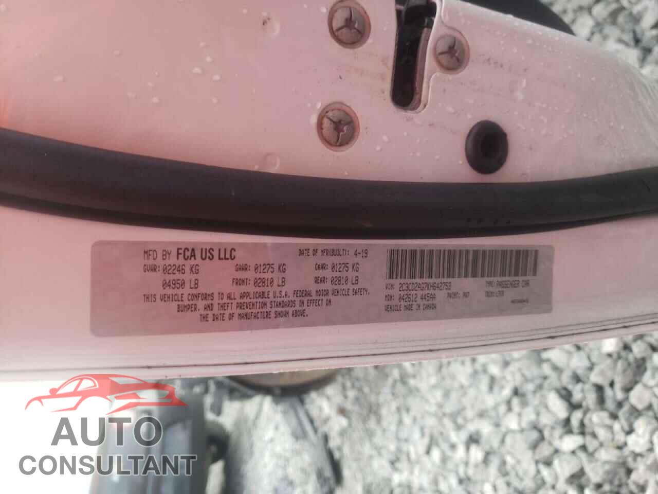 DODGE CHALLENGER 2019 - 2C3CDZAG7KH642753