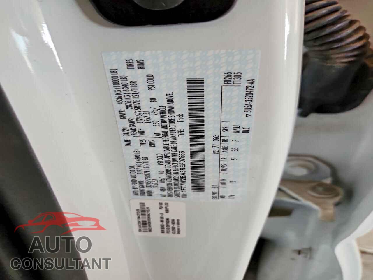 FORD F250 2024 - 1FT7W2BA3REF07666