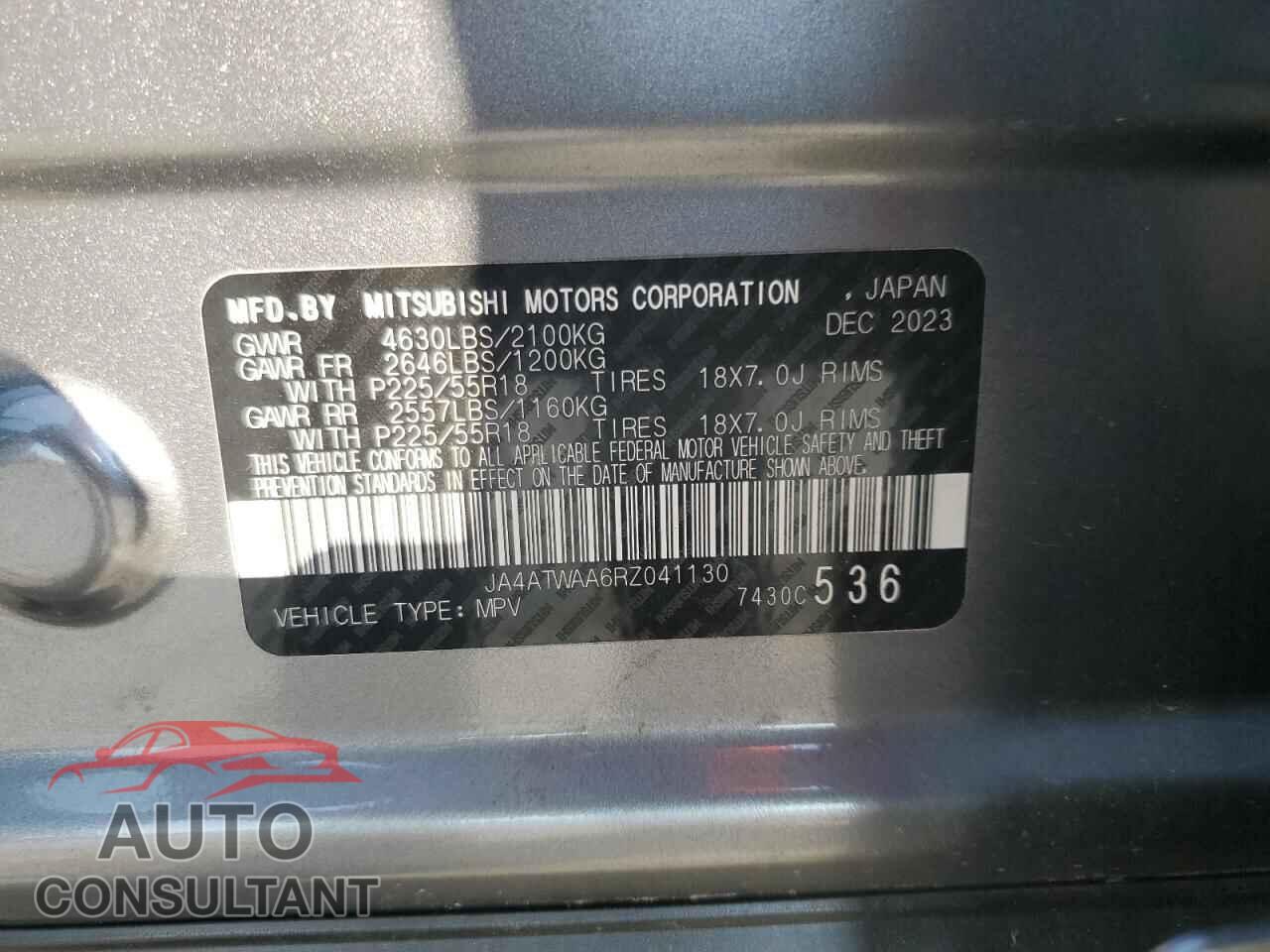 MITSUBISHI ECLIPSE 2024 - JA4ATWAA6RZ041130