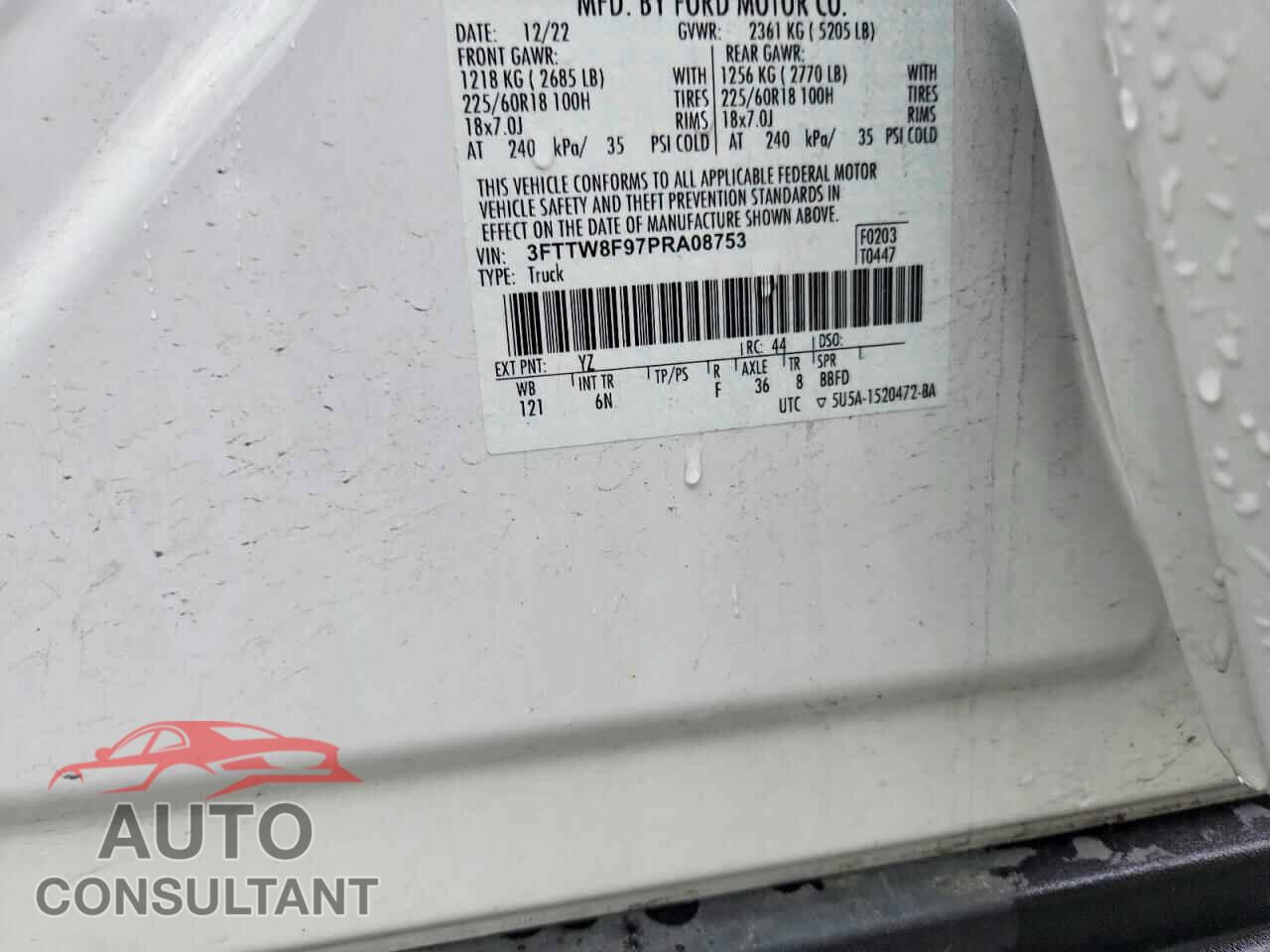 FORD MAVERICK 2023 - 3FTTW8F97PRA08753