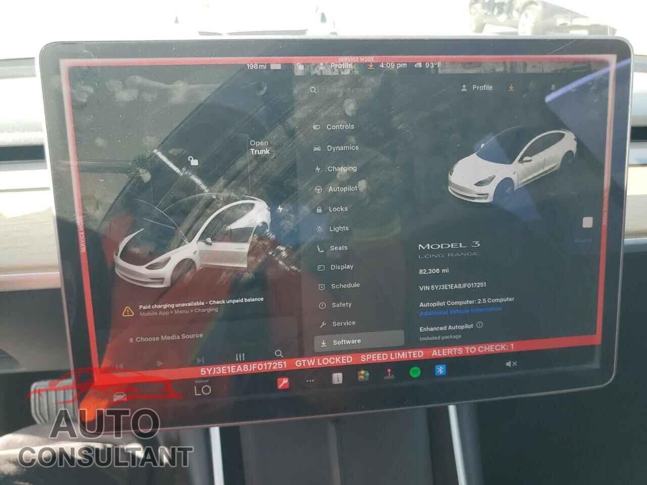 TESLA MODEL 3 2018 - 5YJ3E1EA8JF017251