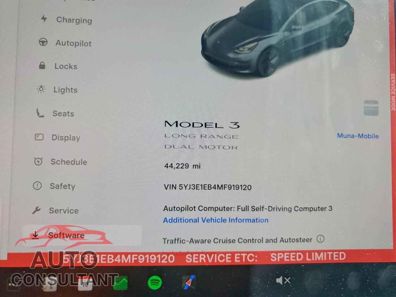 TESLA MODEL 3 2021 - 5YJ3E1EB4MF919120