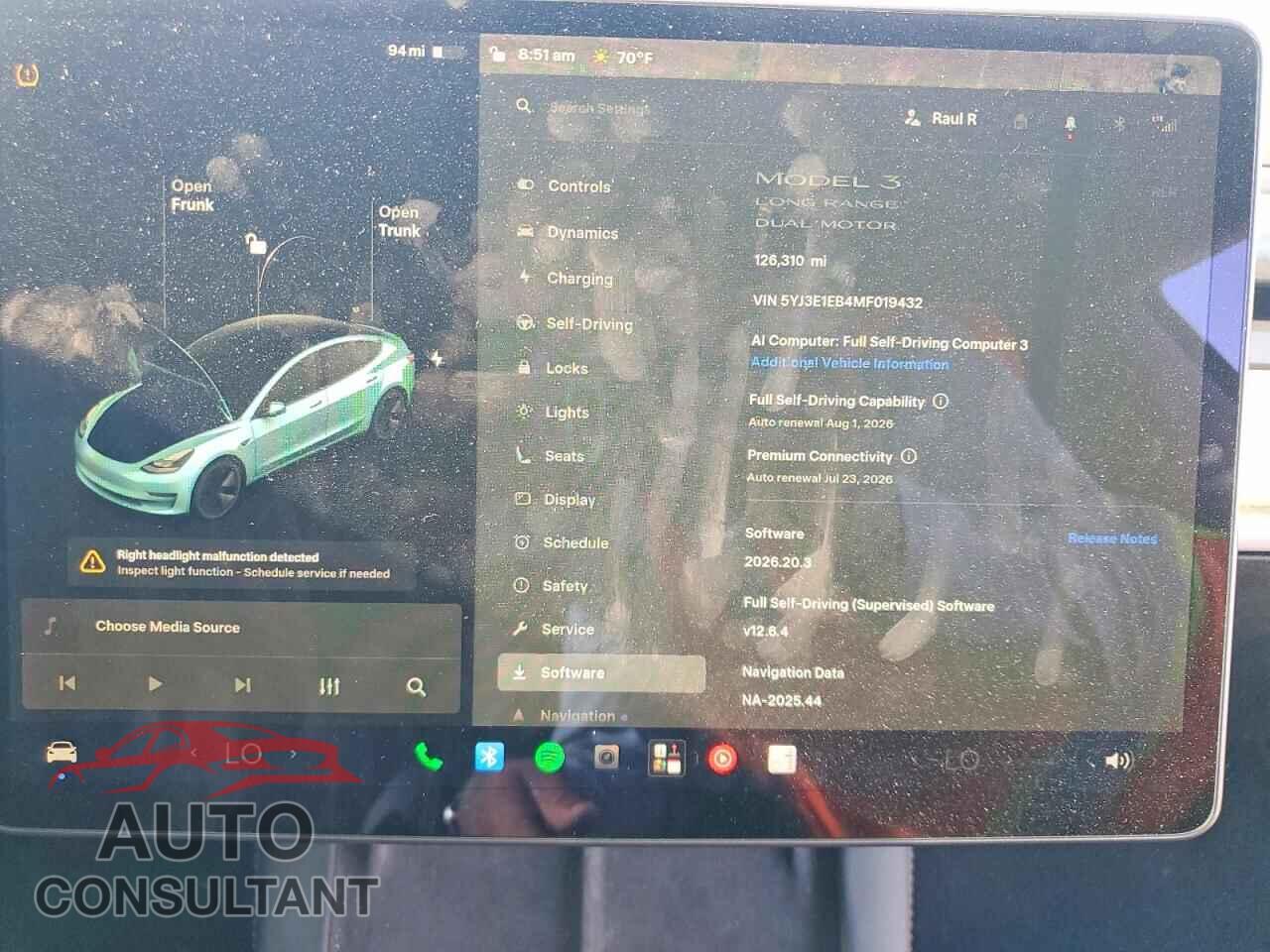 TESLA MODEL 3 2021 - 5YJ3E1EB4MF019432