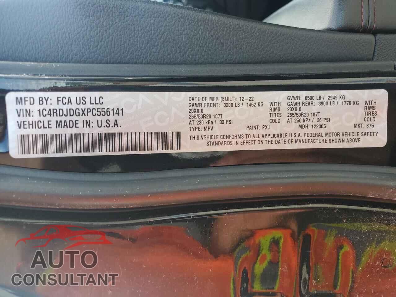 DODGE DURANGO 2023 - 1C4RDJDGXPC556141