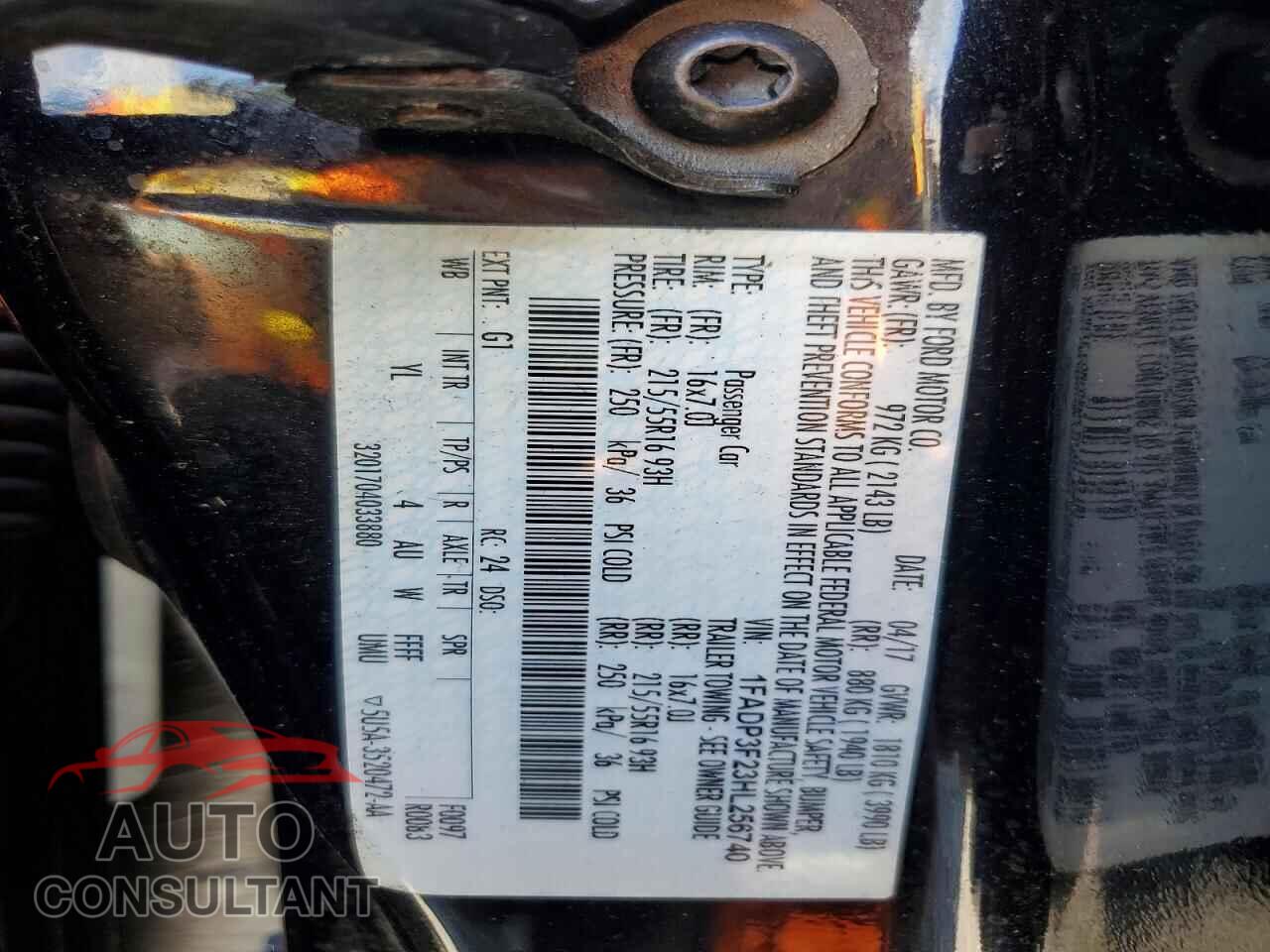 FORD ALL Models 2017 - 1FADP3F23HL256740