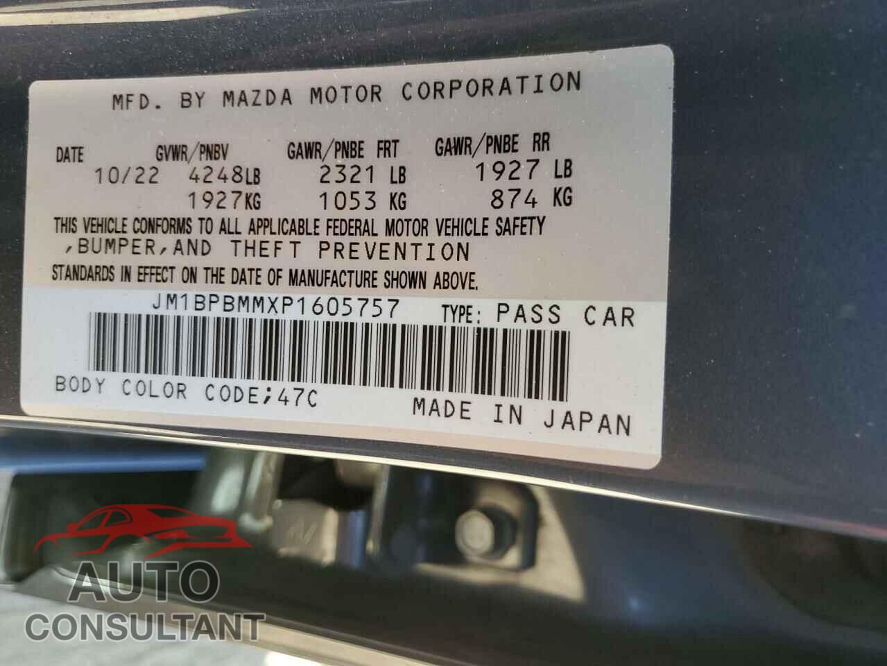 MAZDA 3 2023 - JM1BPBMMXP1605757