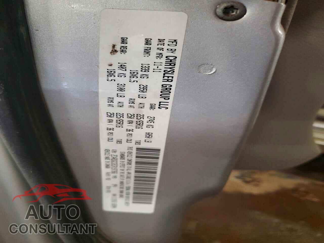 DODGE CARAVAN 2012 - 2C4RDGCG5CR197366