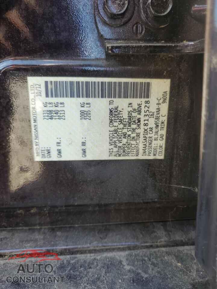 NISSAN MAXIMA 2013 - 1N4AA5AP1DC813528