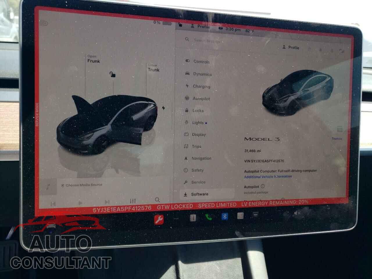 TESLA MODEL 3 2023 - 5YJ3E1EA5PF412576
