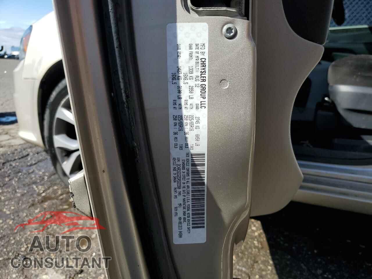DODGE CARAVAN 2013 - 2C4RDGCG2DR522380