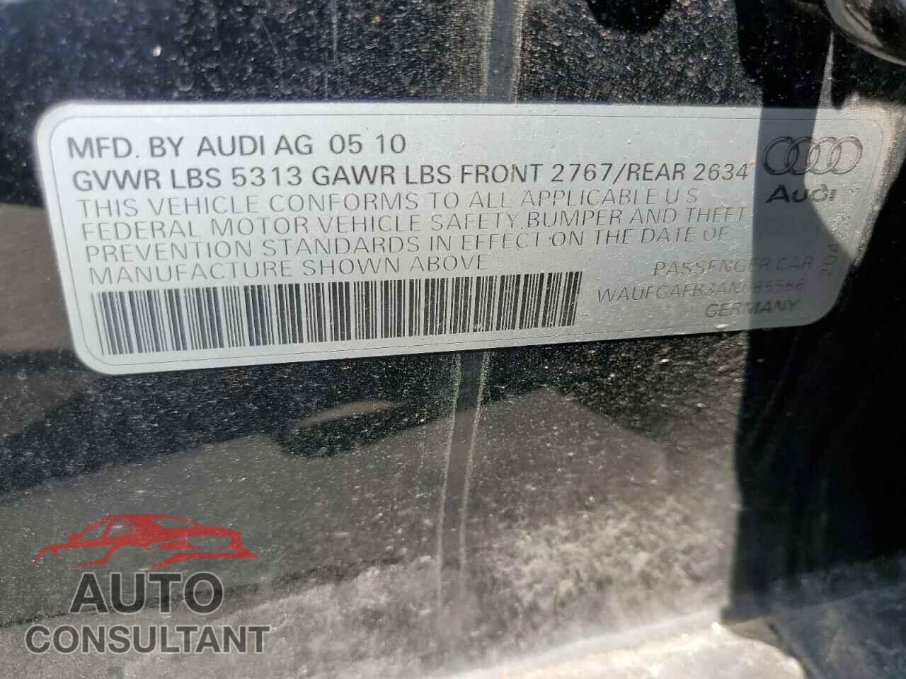 AUDI A6 2010 - WAUFGAFB3AN085566