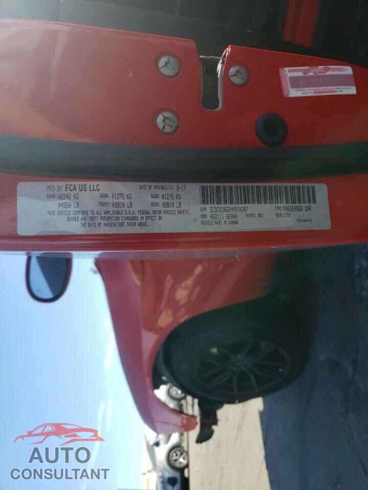 DODGE CHALLENGER 2017 - 2C3CDZAG2HH574287