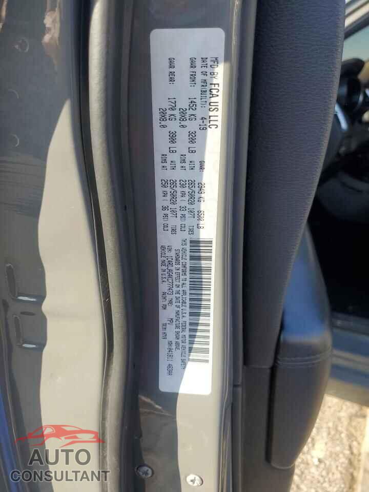 DODGE DURANGO 2019 - 1C4RDJAG4KC777473