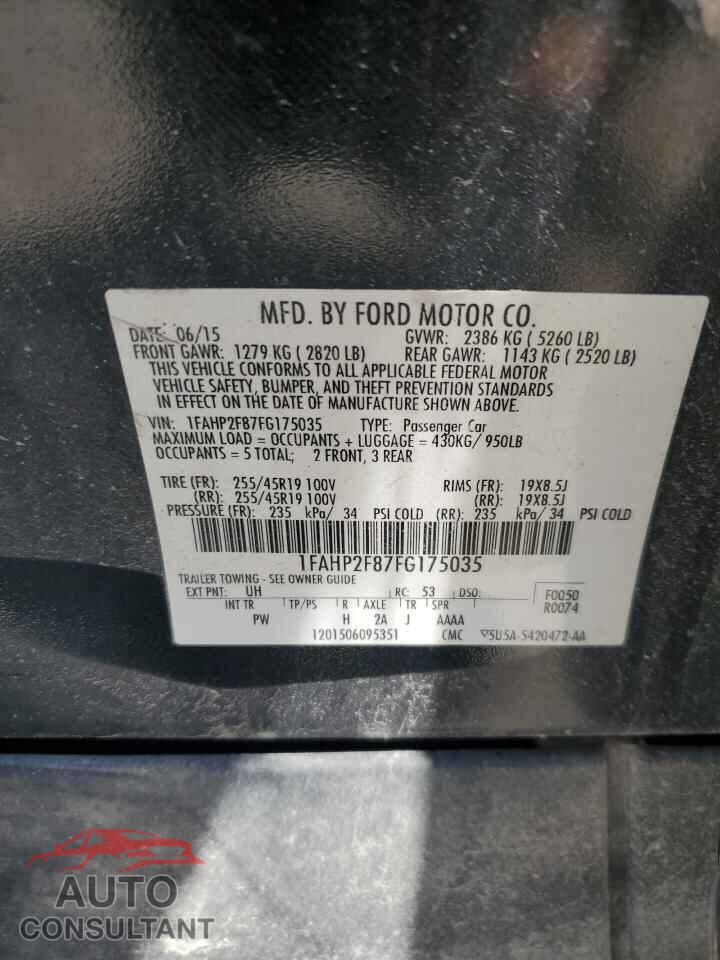 FORD TAURUS 2015 - 1FAHP2F87FG175035