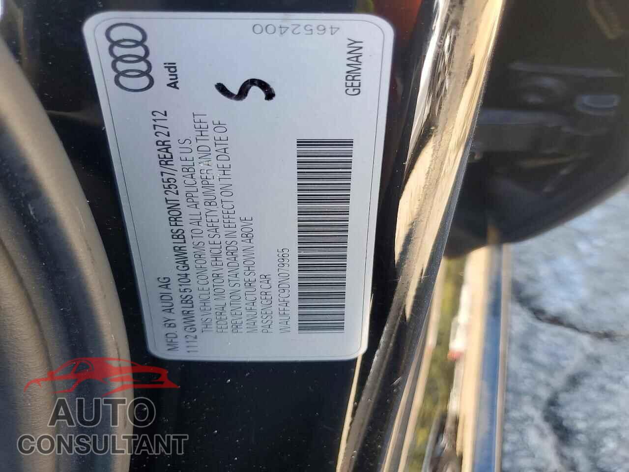 AUDI A6 2013 - WAUFFAFC9DN079965