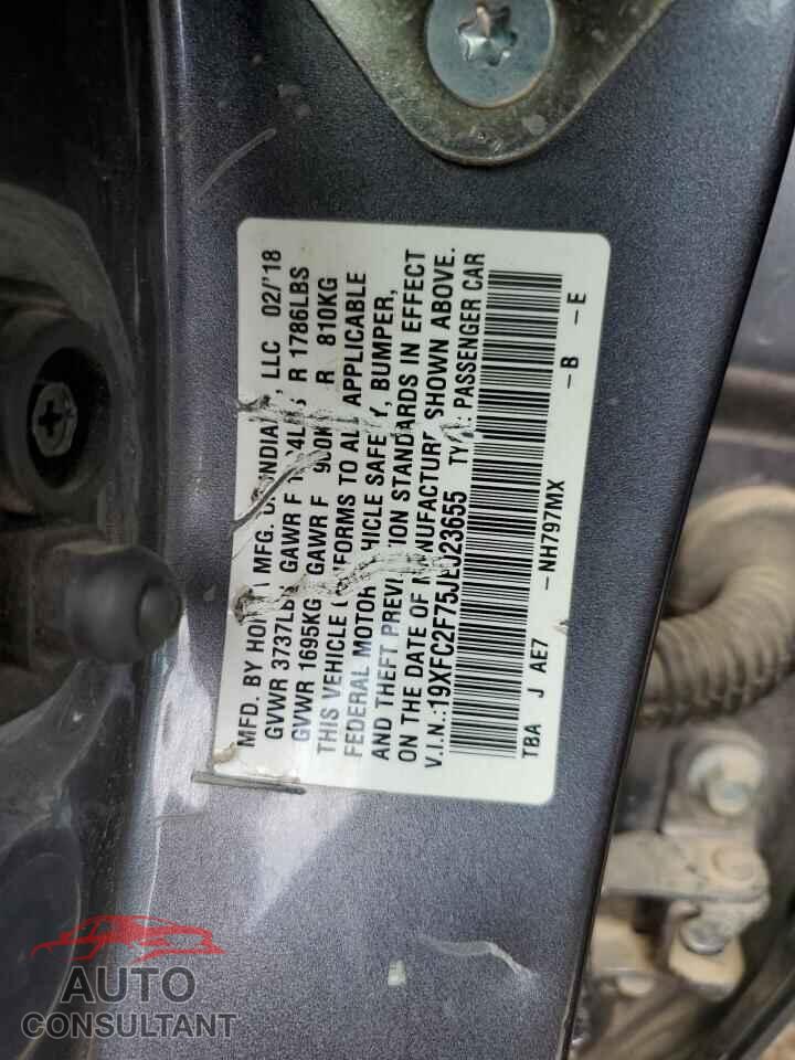 HONDA CIVIC 2018 - 19XFC2F75JE023655