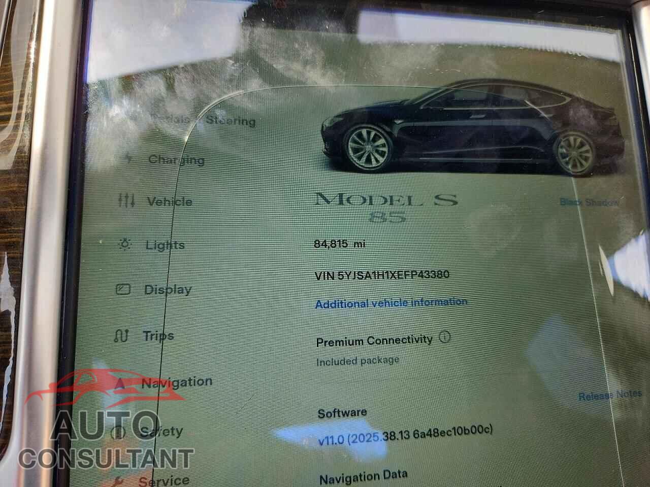 TESLA MODEL S 2014 - 5YJSA1H1XEFP43380