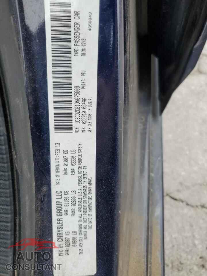 DODGE AVENGER 2013 - 1C3CDZCB1DN675808