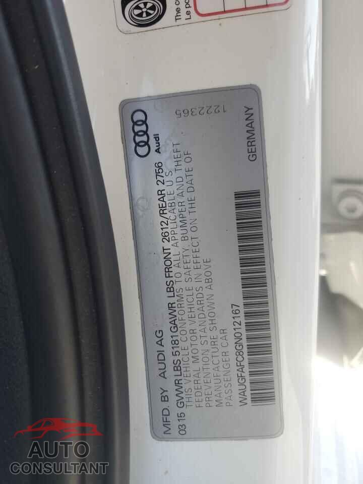 AUDI A6 2016 - WAUGFAFC8GN012167